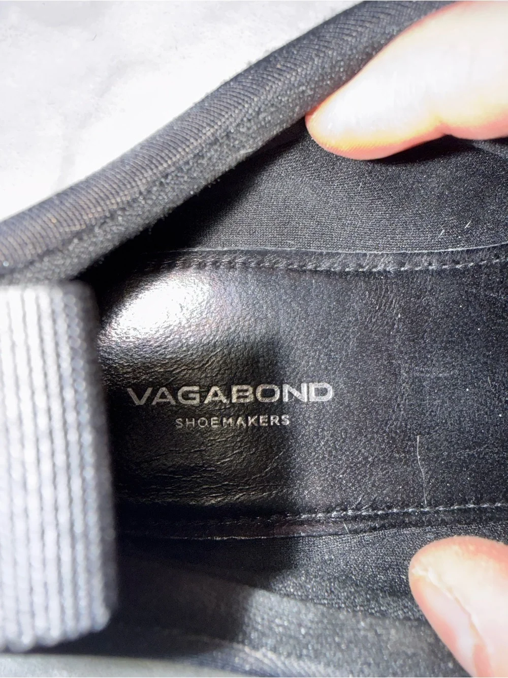Vagabond Black Zip-Front Slip-On Shoes